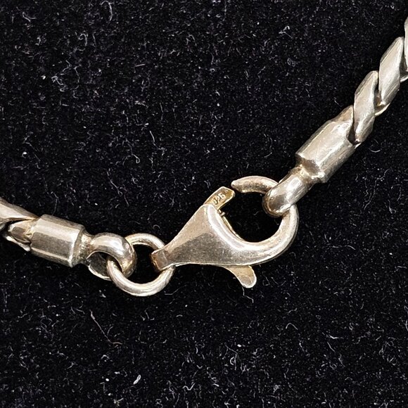 925 Silver Y2K ERA Snakechain Style Necklace 18 Inches Heavy Quality Unisex - Picture 5 of 10